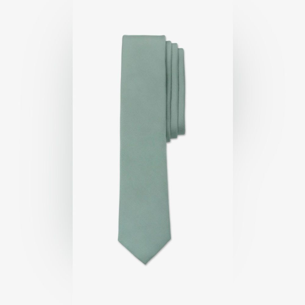 Birdy Grey Simon Necktie with Pocket Square Green NWT IN PACKAGE